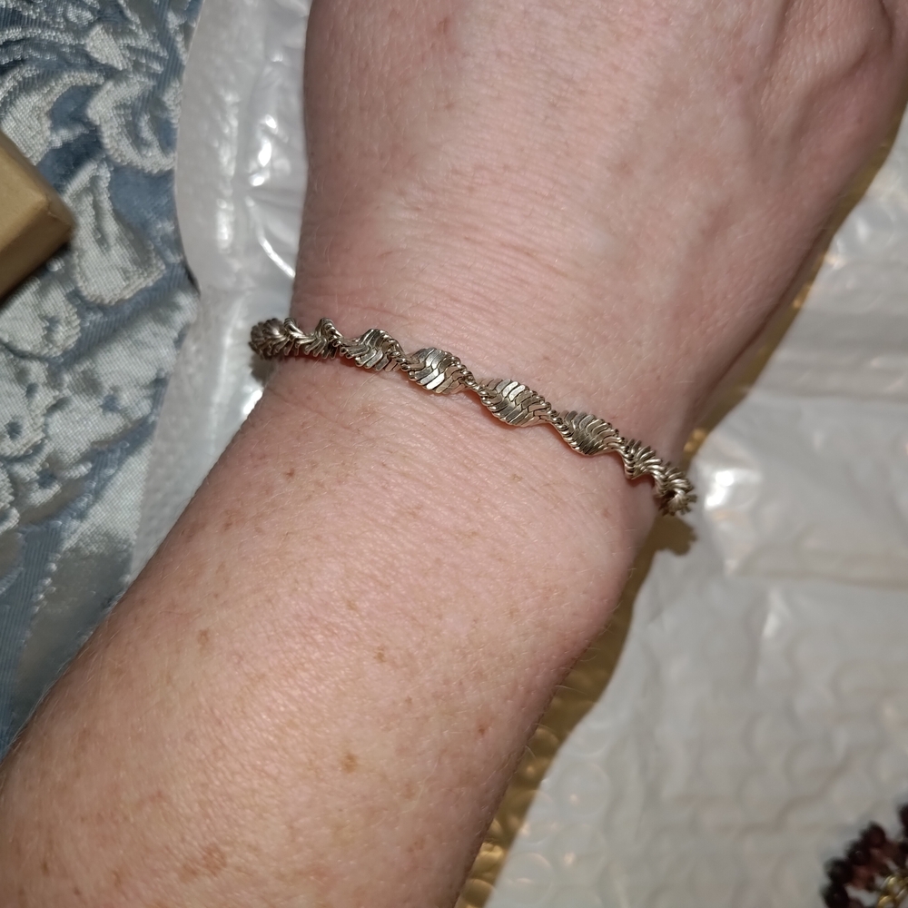 Source Unknown Silver Wave Bracelet - image 2